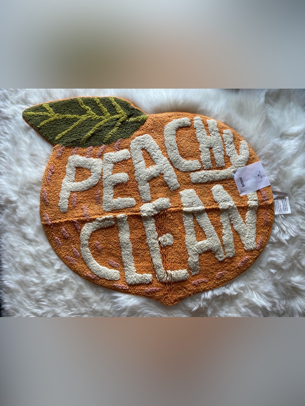 🍑NWT🍑 Urban Outfitters Peachy Clean Bath Mat - Picture 11 of 14